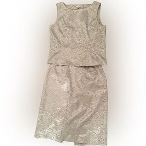 Lord & Taylor Lace Elegant Cream Sleeveless Skirt Set